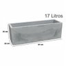 Vaso Floreira Jardineira Flat Polietileno 67x22x22cm Japi - Cimento Queimado - 2