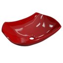 Ver imagem 1 de Cuba Pia de Apoio para Banheiro Abaulada Luxo 42 C08 Vermelho - Mpozenato
