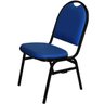Kit 5 Cadeiras Hoteleira Auditório Hotel Empilhável Fixa Azul - Mpozenato - 4
