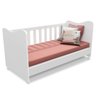 Berço Mini Cama com Rodízios Cristal Branco - Pn Baby - 3
