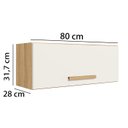 Ver imagem 4 de Kit Armario Aereo e Balcao 80cm 16978x16986 Freijo Off White Cristal Nicioli
