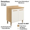 Ver imagem 3 de Kit Armario Aereo e Balcao 80cm 16978x16986 Freijo Off White Cristal Nicioli