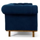 Ver imagem 5 de Sofá 2,60M 4 Lugares Base Madeira Império B-304 Veludo Azul Marinho - Domi