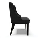 Ver imagem 4 de Cadeira de Jantar Liz Veludo Preto Base Fixa Madeira Preto - D’Rossi