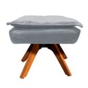 Ver imagem 3 de Puff Decorativo Sala de Estar Base Giratória Giromad Opla Suede Cinza - Ibiza