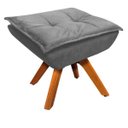 Ver imagem 1 de Puff Decorativo Sala de Estar Base Giratória Giromad Opla Suede Grafite - Ibiza