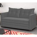 Ver imagem 2 de Sofá Cama Casal Articulável 2 Lugares Londres Suede Cinza Escuro - D'Monegatto
