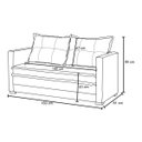 Ver imagem 4 de Sofá Cama Casal Articulável 2 Lugares Londres Suede Cinza Escuro - D'Monegatto