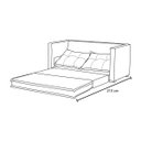 Ver imagem 5 de Sofá Cama Casal Articulável 2 Lugares Londres Suede Cinza Escuro - D'Monegatto