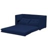 Sofá Cama Casal Articulável 2 Lugares Londres Suede Azul Marinho - D'Monegatto - 3