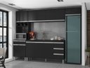 Ver imagem 5 de Cozinha Completa Modulada Andreia 5 Peças 280cm - Ajl Móveis Cozinha Completa Andreia Preto