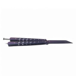 Canivete de Manobras Profissional Bsl-6 Butterfly Aço Inox Corte Fade Verde Roxo - 4