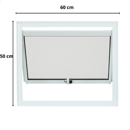 Maxin-ar Vitrô para Banheiro Janela Basculante Tamanha 60x50 em Aluminio Branco e Vidro Boreal - 5