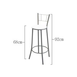 Kit 4 Banquetas Altas Encosto Maior 92 cm Prata/Vermelho - Marcheli - 3 Kit 4 Banquetas Altas Encosto Maior 92 cm Prata/Vermelho - Marcheli - 3