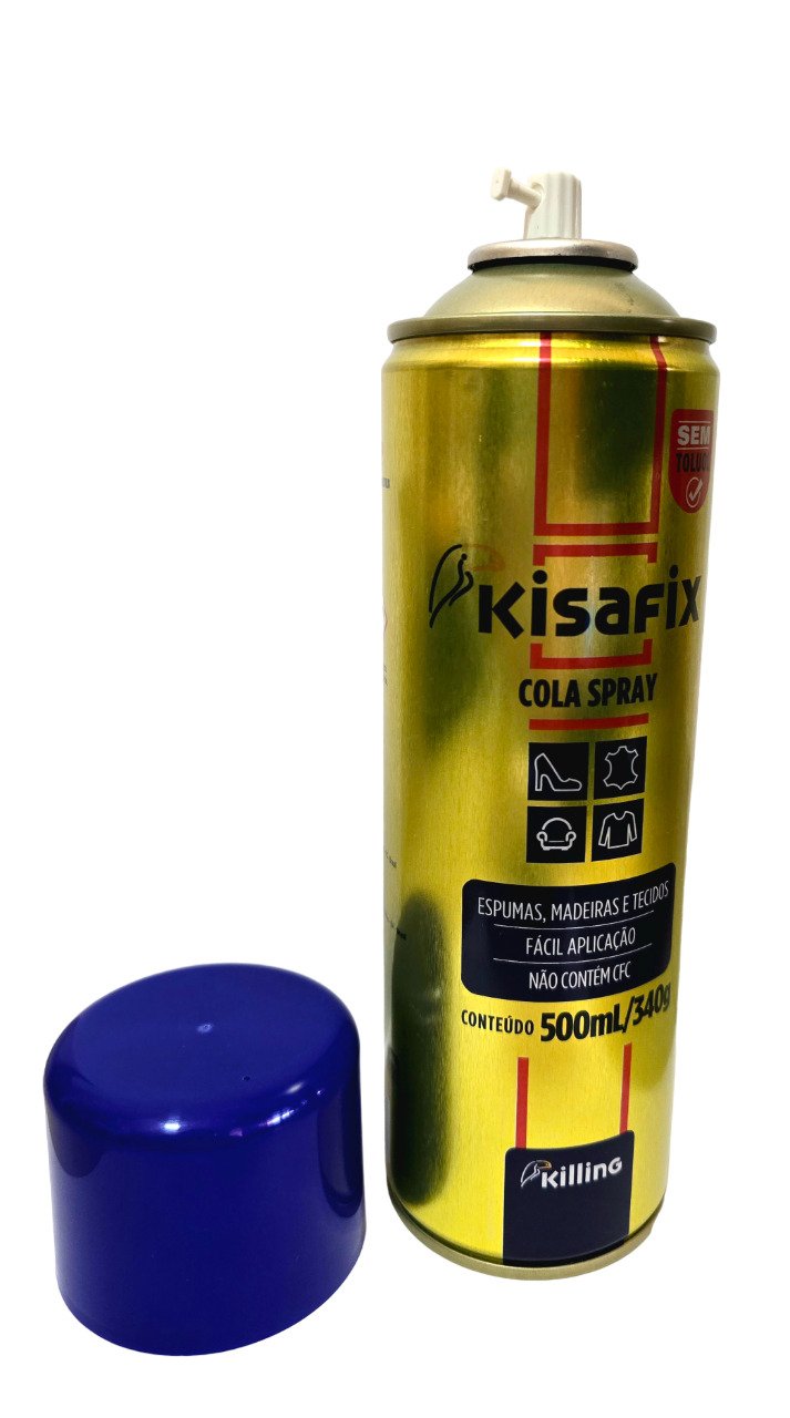 Cola Contato Spray Lata Aerosol Adesivo Tapeceiro Artesanato Regulável Automotivo Kisafix 340gr - 2