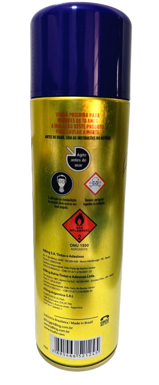 Cola Contato Spray Lata Aerosol Adesivo Tapeceiro Artesanato Regulável Automotivo Kisafix 340gr - 4