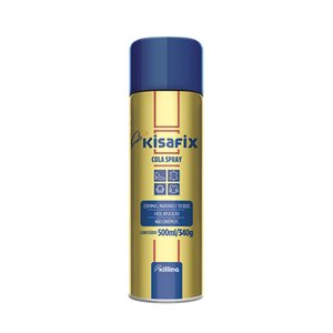 Cola Contato Spray Lata Aerosol Adesivo Tapeceiro Artesanato Regulável Automotivo Kisafix 340gr