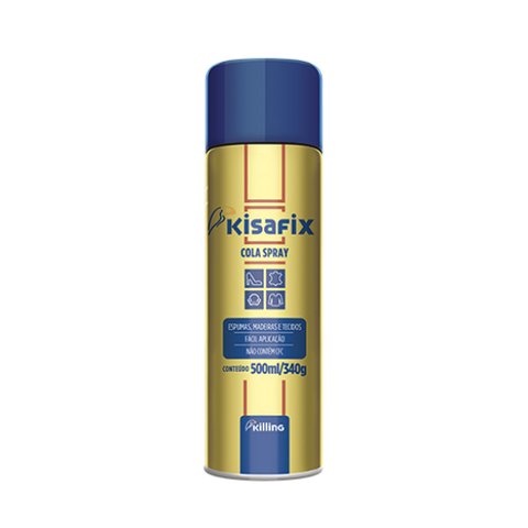 Cola Contato Spray Lata Aerosol Adesivo Tapeceiro Artesanato Regulável Automotivo Kisafix 340gr