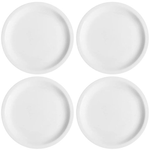 Conjunto 4 Pratos de Sobremesa em Porcelana 19cm Classe Única Iguaçu Germer Branco