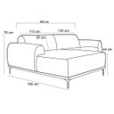 Ver imagem 4 de Sofá 2,45M 4 Lugares com Chaise Esquerdo Pés Gold Molino B-292 Veludo Uva - Domi