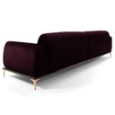Ver imagem 5 de Sofá 2,45M 4 Lugares com Chaise Esquerdo Pés Gold Molino B-292 Veludo Uva - Domi