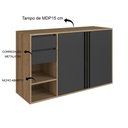 Ver imagem 6 de Gabinete de Banheiro 110cm Antônia com 2 Portas e Gavetas sem Cuba