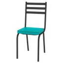 Ver imagem 2 de Kit 4 Cadeiras 118 Europa Preto/Azul Turquesa - Artefamol