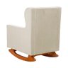 Poltrona Amamentação Balanço Aurora Veludo Bege - Lm Decor - 5