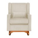 Ver imagem 3 de Poltrona Amamentação Balanço Aurora Veludo Bege - Lm Decor