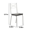 Ver imagem 4 de Kit 2 Cadeiras 119 Europa Branco/Platina - Artefamol