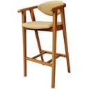 Ver imagem 7 de Kit 4 Banquetas Alta para Cozinha Bancada Bar Sala de Jantar Fixa Cecília L02 Couríssimo Casco Fendi