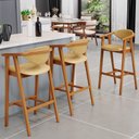 Ver imagem 2 de Kit 4 Banquetas Alta para Cozinha Bancada Bar Sala de Jantar Fixa Cecília L02 Couríssimo Casco Fendi
