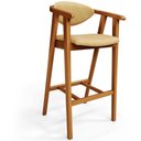 Ver imagem 6 de Kit 4 Banquetas Alta para Cozinha Bancada Bar Sala de Jantar Fixa Cecília L02 Couríssimo Casco Fendi