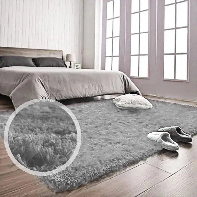 Tapete de Sala Grande Felpudo Luxo Macio ( Peludo) 200x240cm Cinza Casen - 3