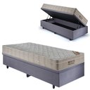 Ver imagem 6 de Base Box Baú 88x188 Suede com Colchão Airtech Ortobom Molas Ensacadas