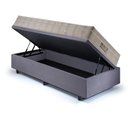 Ver imagem 4 de Base Box Baú 88x188 Suede com Colchão Airtech Ortobom Molas Ensacadas