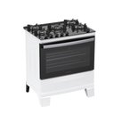 Ver imagem 1 de Fogão a Gás Atlas Agile Glass 5 Queimadores Mesa de Vidro Branco Tripla Chama Ignição Automá