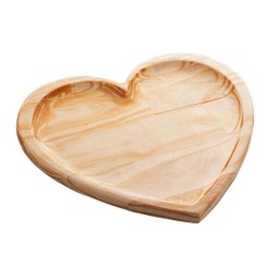 Bandeja Madeira Pinus Coração 30X27X2Cm - 1
