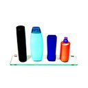 Ver imagem 2 de Porta Shampoo Reto em Vidro Incolor Lapidado - Aquabox - 40cmx9cmx8mm