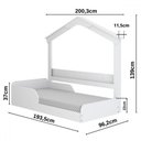 Ver imagem 3 de Cama Infantil Mimo com Casinha Montessoriana Branco - Movelbras