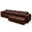 Ver imagem 5 de Sofá Retrátil 4 Lugares para Sala 379cm Dijon Couro Caramelo S07 - Mpozenato