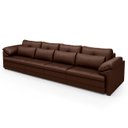 Ver imagem 1 de Sofá Retrátil 4 Lugares para Sala 379cm Dijon Couro Caramelo S07 - Mpozenato