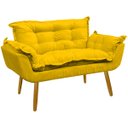 Ver mais imagens de Namoradeira Decorativa Confortável Para Sala Recepção Consultório  Manicure Alice Suede