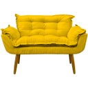 Ver imagem 7 de Namoradeira Decorativa Confortável Para Sala Recepção Consultório  Manicure Alice Suede