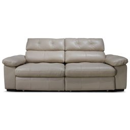 Sofá Reclinável 2,30M 2 Lugares Detroit T02 Couro Matte Nude - Mpozenato - 4