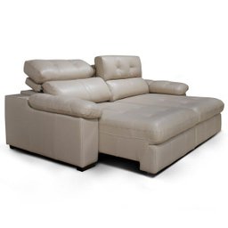 Sofá Reclinável 2,30M 2 Lugares Detroit T02 Couro Matte Nude - Mpozenato - 3