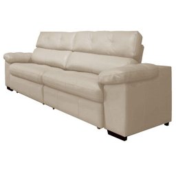 Sofá Reclinável 2,30M 2 Lugares Detroit T02 Couro Matte Nude - Mpozenato - 1