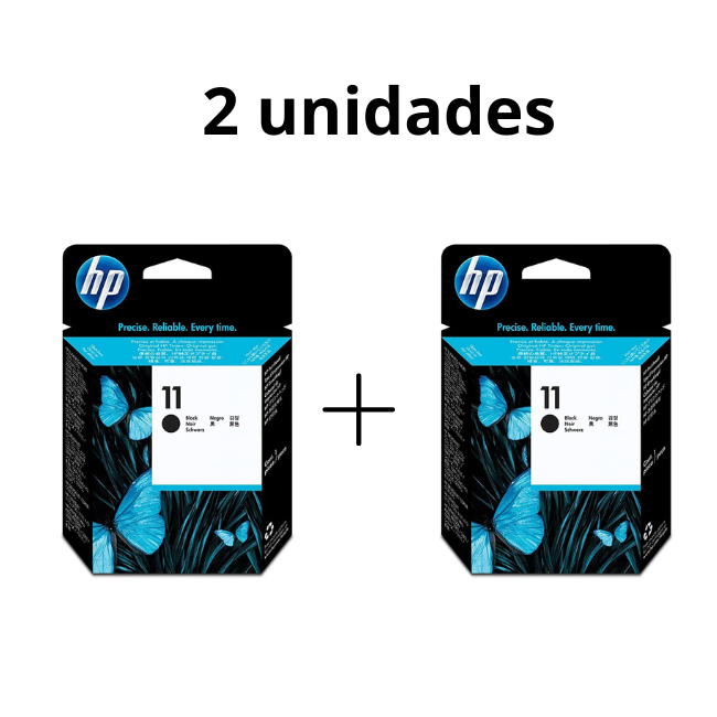 Cabeça de Impressão Hp 11 C4810a Preto 2 Unidades