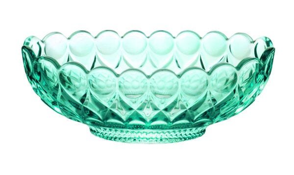Centro De Mesa Em Cristal Angel 29X13X11Cm Verde - 1