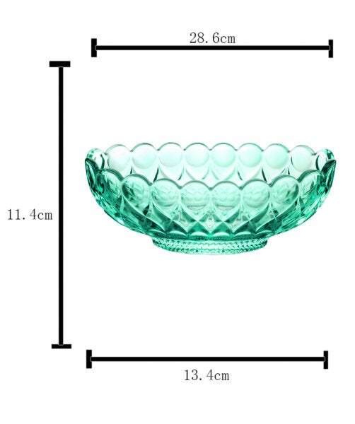 Centro De Mesa Em Cristal Angel 29X13X11Cm Verde - 2
